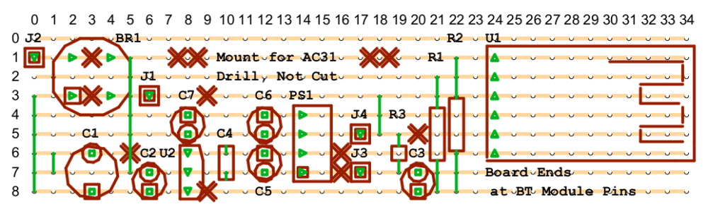 Veroboard component side