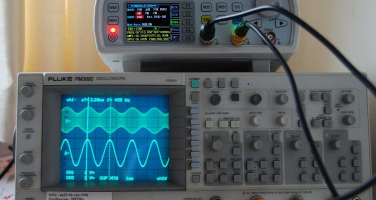 FY6600-60M AM Modulation into Fluke 3092 Oscilloscope